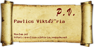 Pavlics Viktória névjegykártya